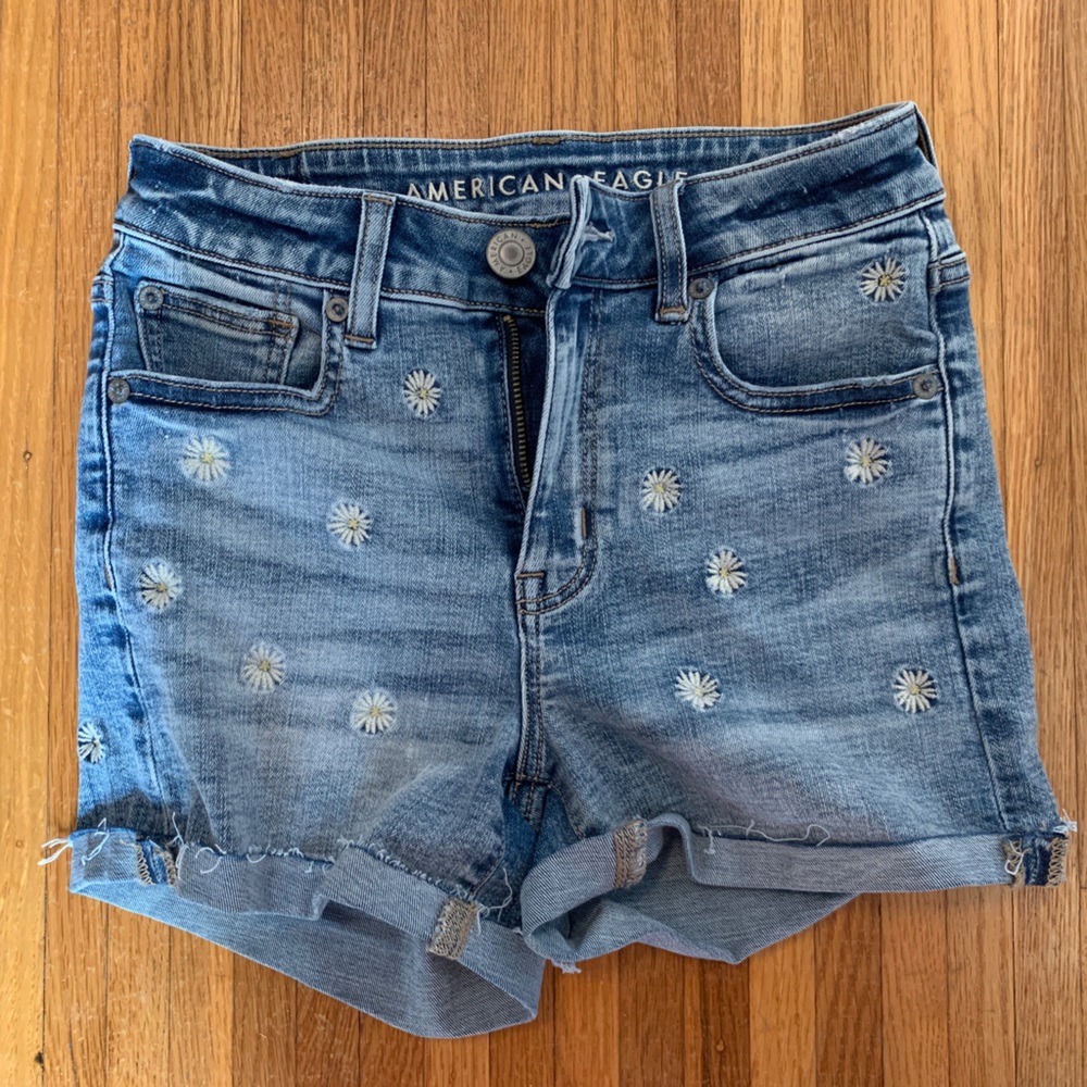 american eagle high rise shortie shorts size 0